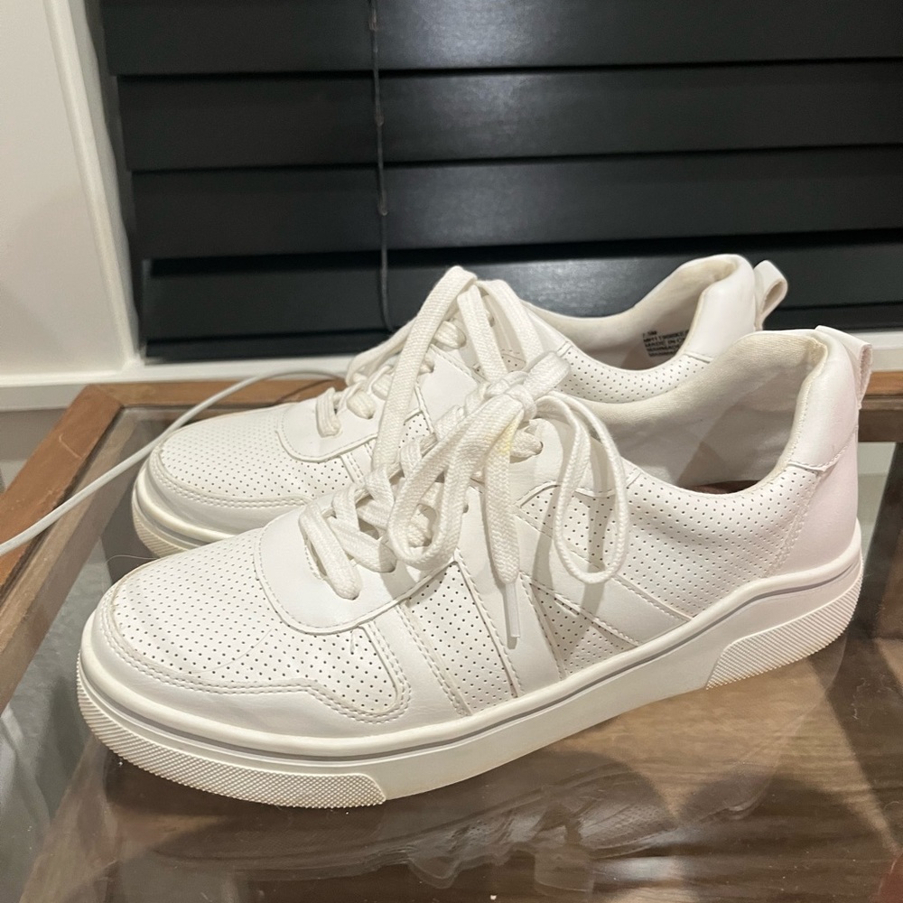 Womens white casual sneakers - Picture 4 of 6